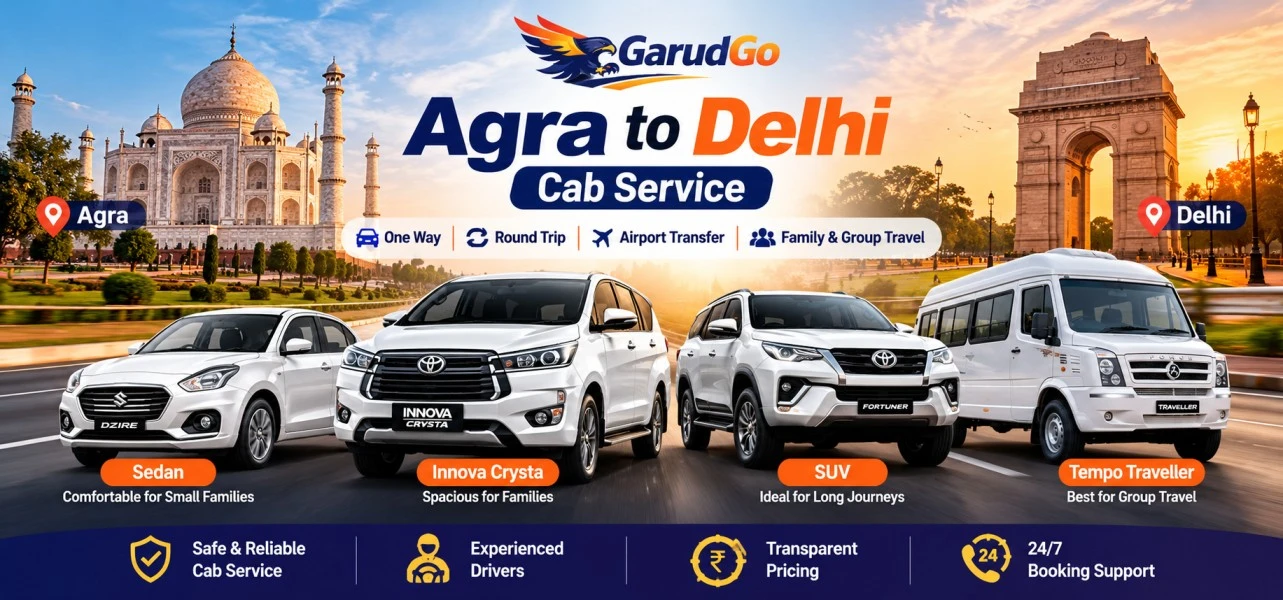 Agra to Delhi cab