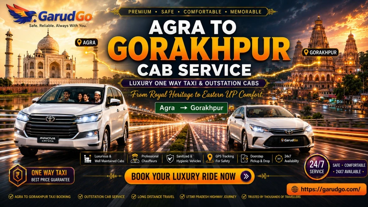 Agra to Gorakhpur Cab Service
