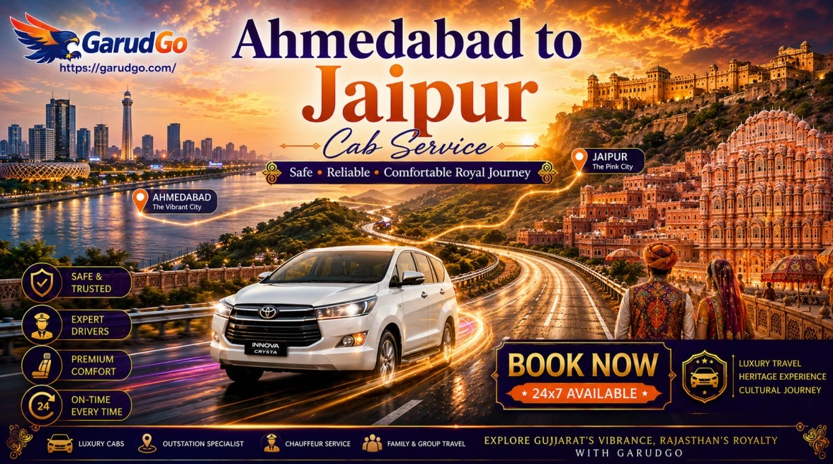 Ahmedabad to Jaipur Cab Service