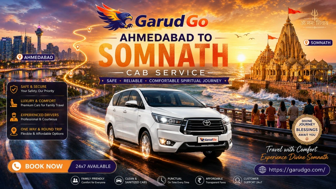 Ahmedabad to Somnath Cab Service