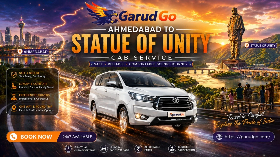 Ahmedabad to Statue Of Unity Cab Service