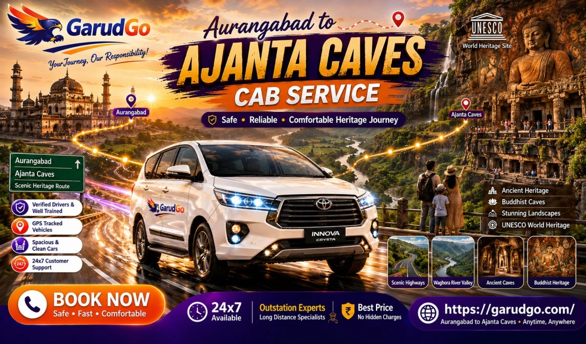 Aurangabad to Ajanta Caves Cab Service