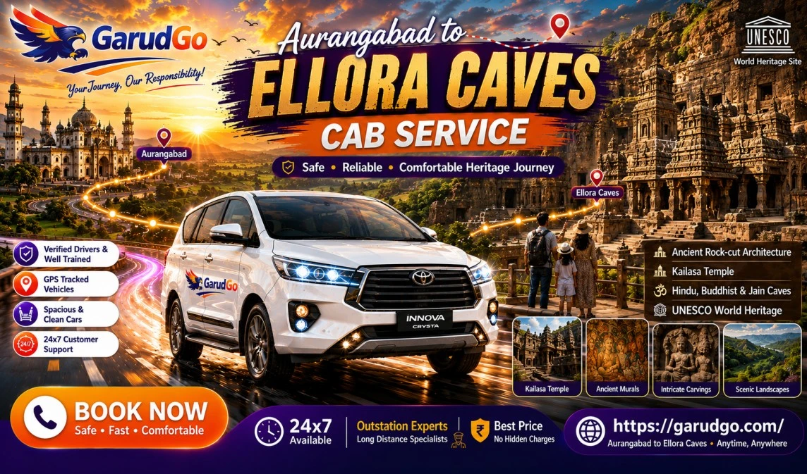 Aurangabad to Ellora Caves Cab Service