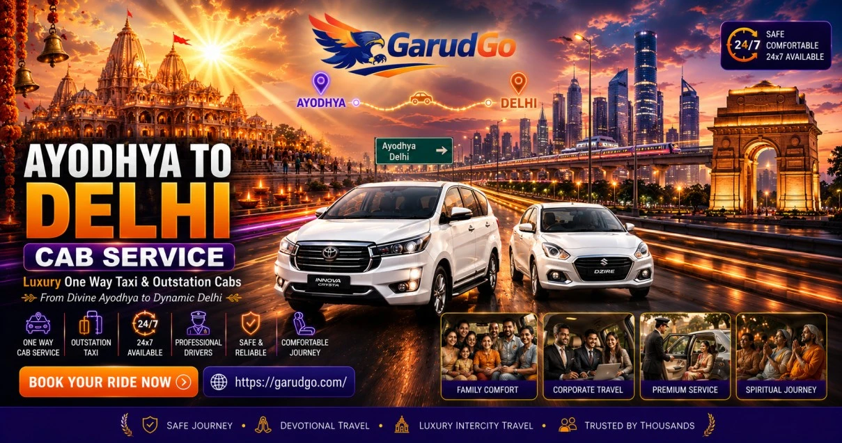 Ayodhya to Delhi Cab Service