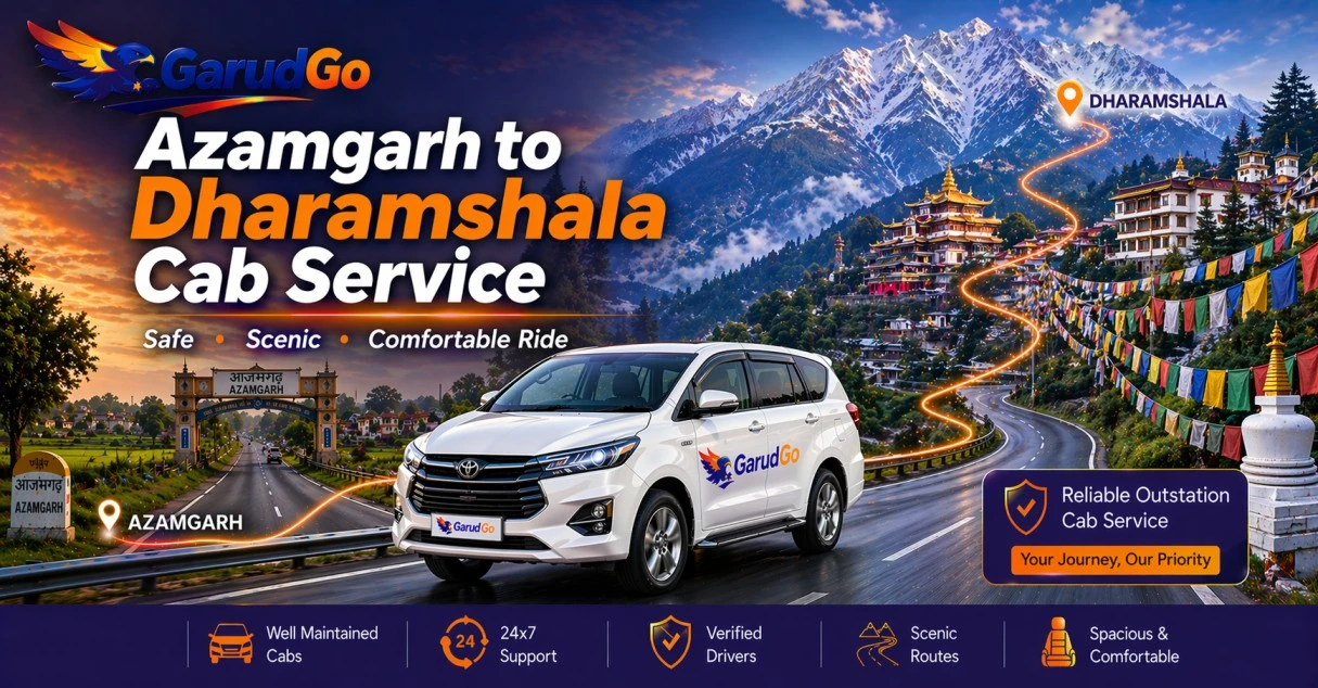 Azamgarh to Dharamshala Cab Service