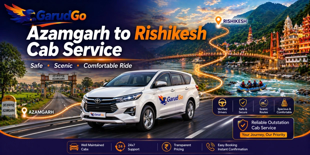 Azamgarh to Rishikesh Cab Service