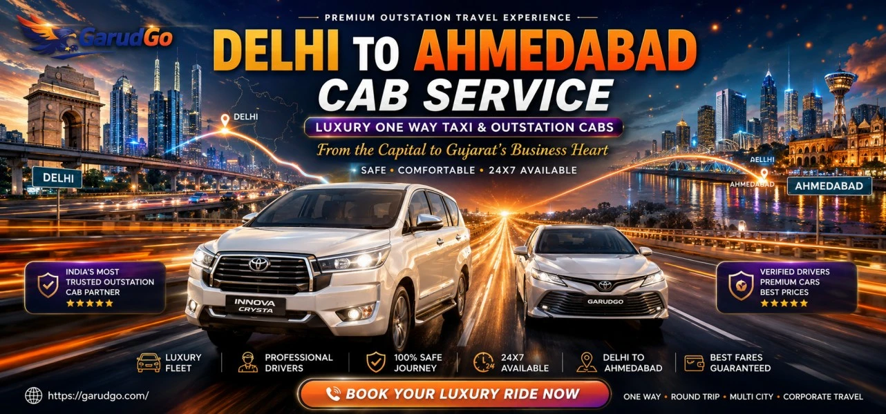 Delhi to Ahmedabad Cab Service