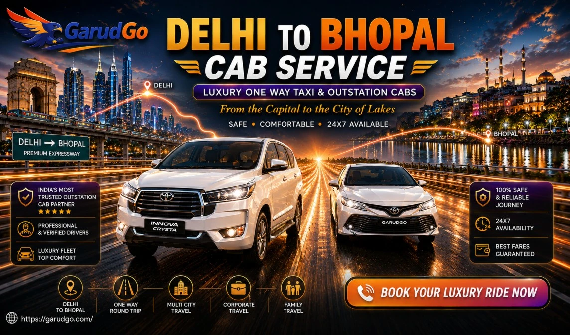 Delhi to Bhopal Cab Service