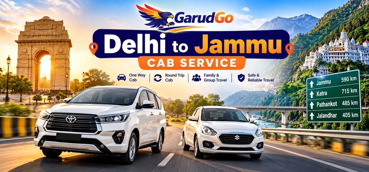 Delhi to Jammu cab