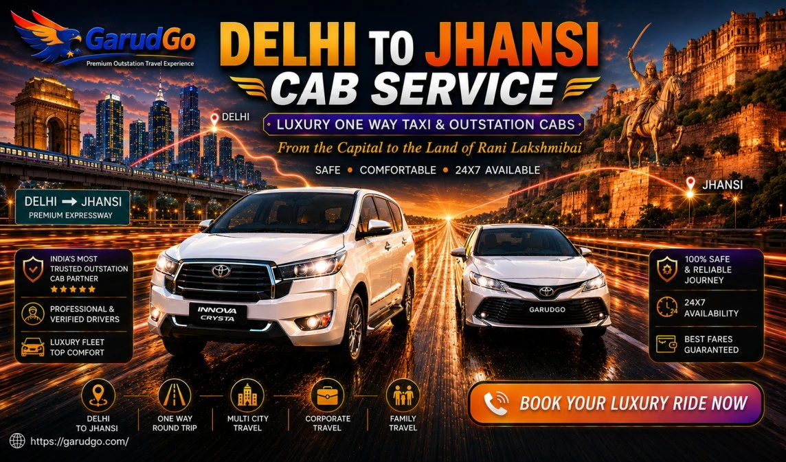 Delhi to Jhansi Cab Service