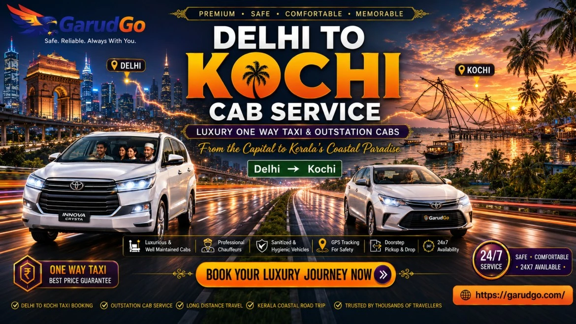 Delhi to Kochi Cab Service
