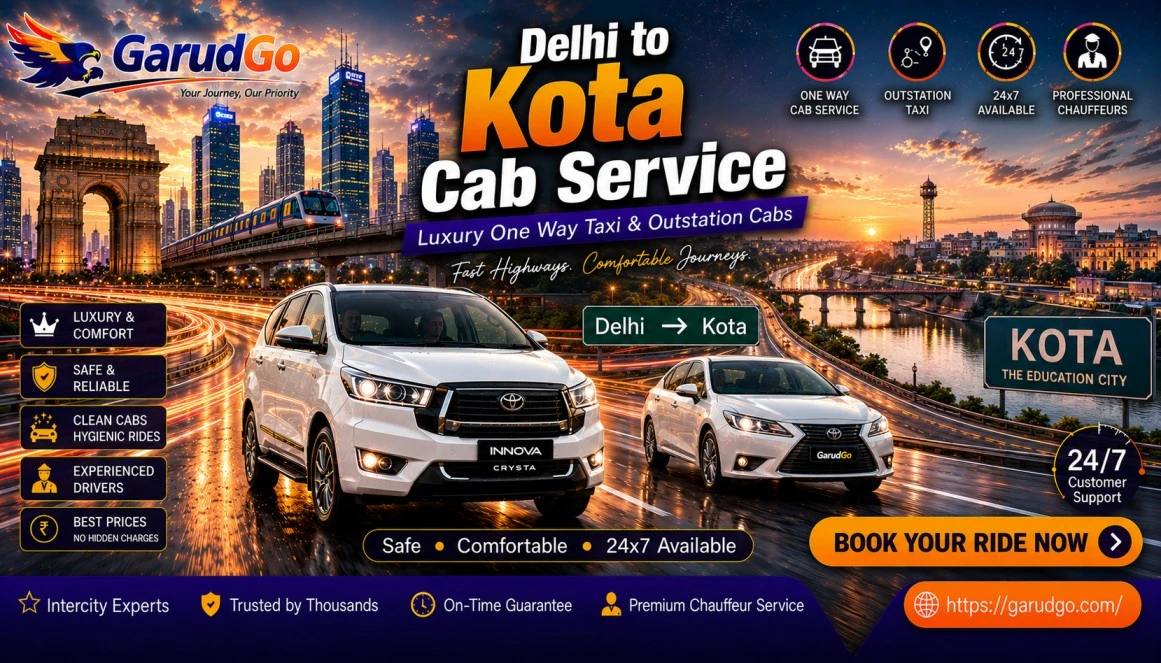 Delhi to Kota Cab Service