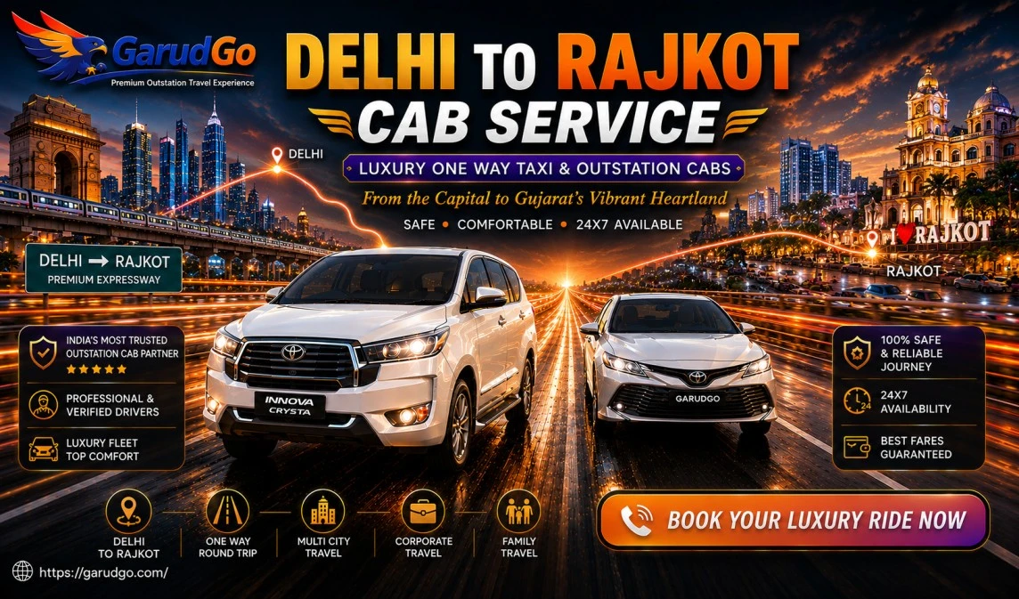 Delhi to Rajkot Cab Service