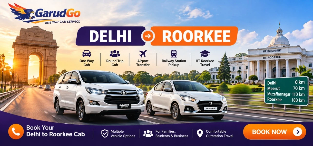 Delhi to Roorkee cab