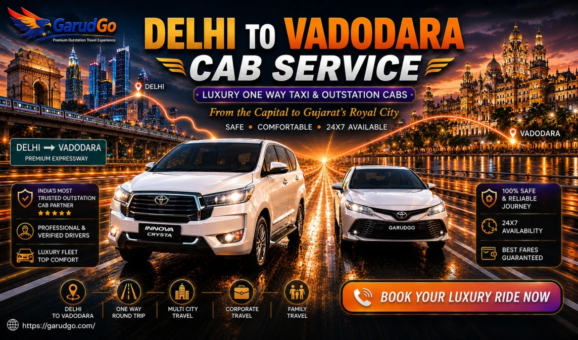 Delhi to Vadodara Cab Service