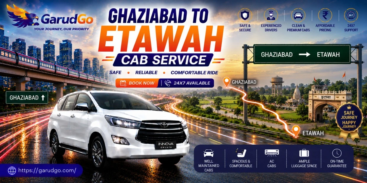 Ghaziabad to Etawah Cab Service