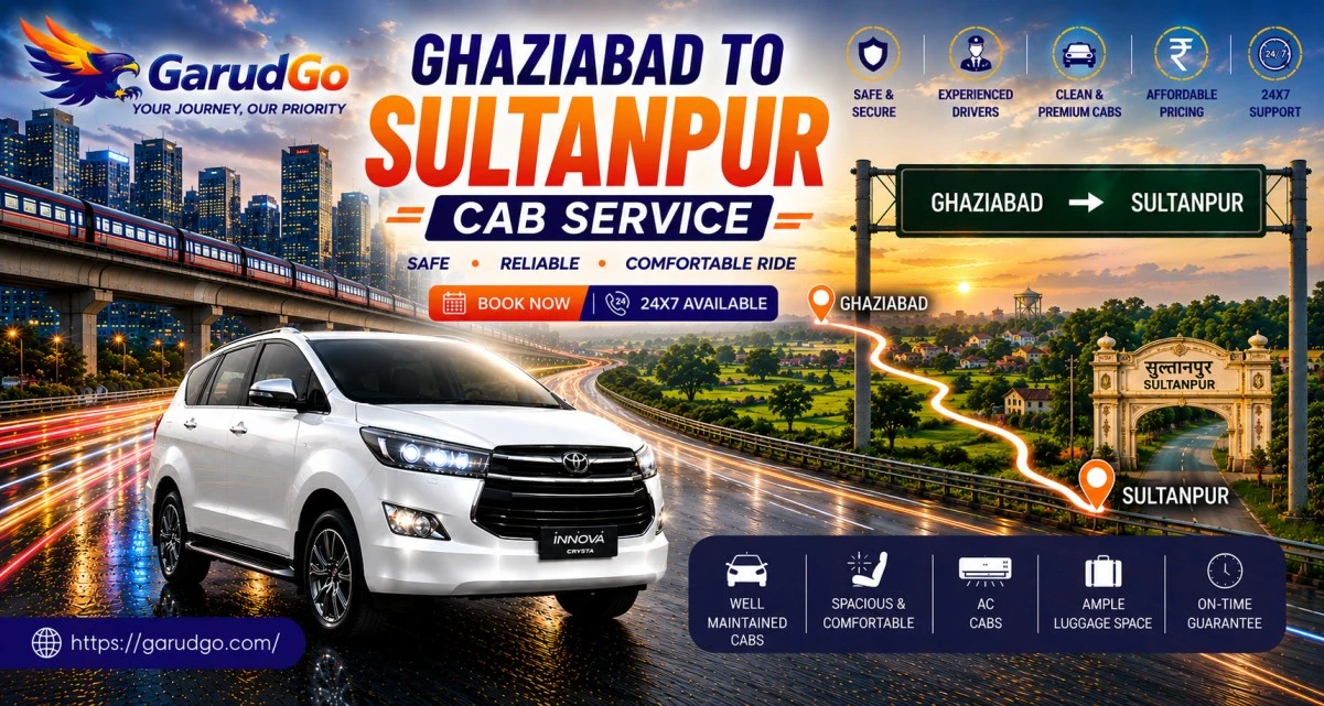 Ghaziabad to Sultanpur Cab Service