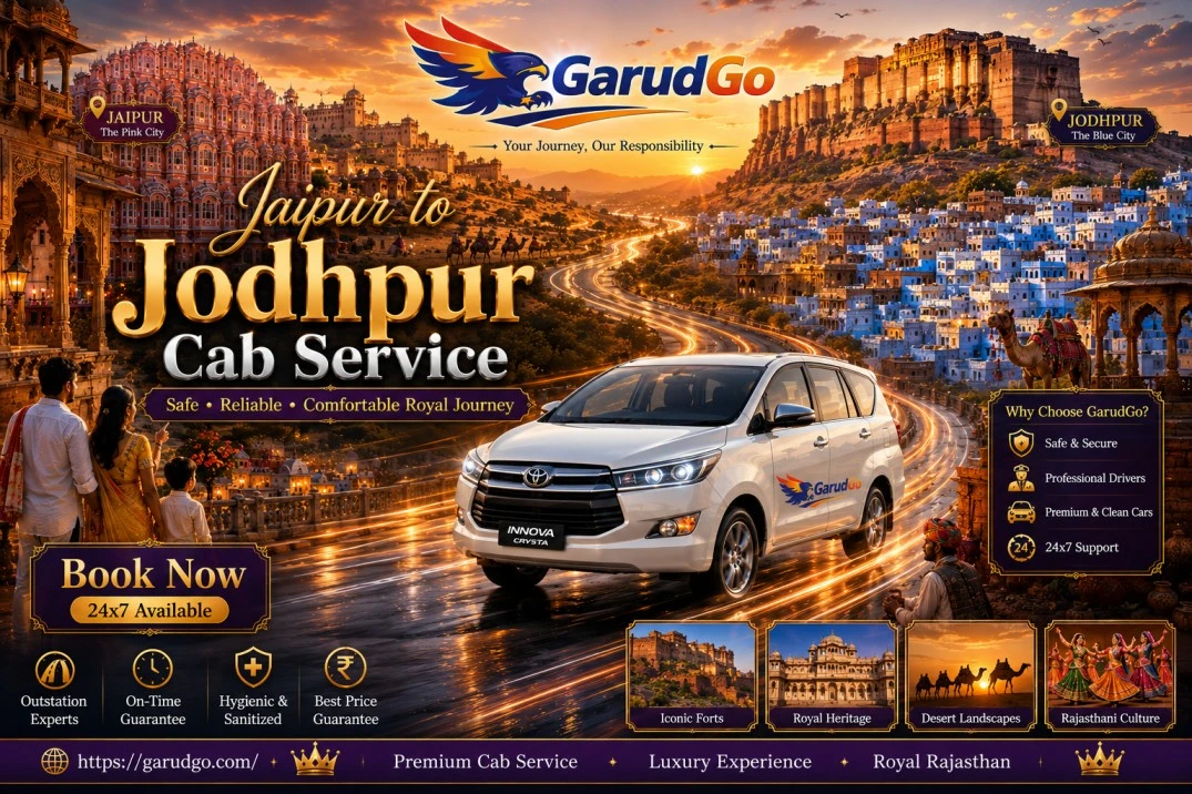 Jaipur to Jodhpur Cab Service