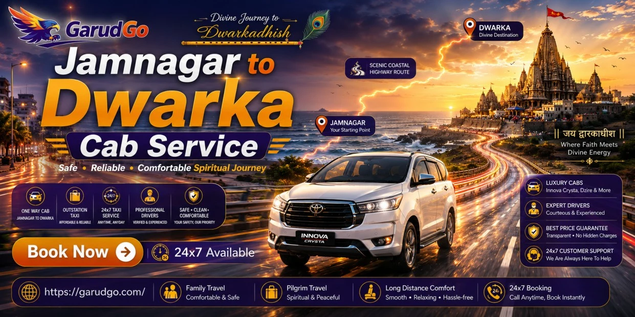 Jamnagar to Dwarka Cab Service