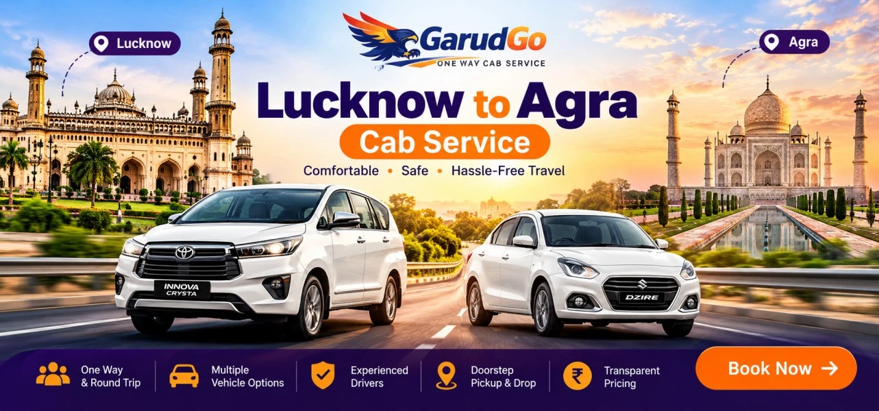 Lucknow to Agra Cab Service