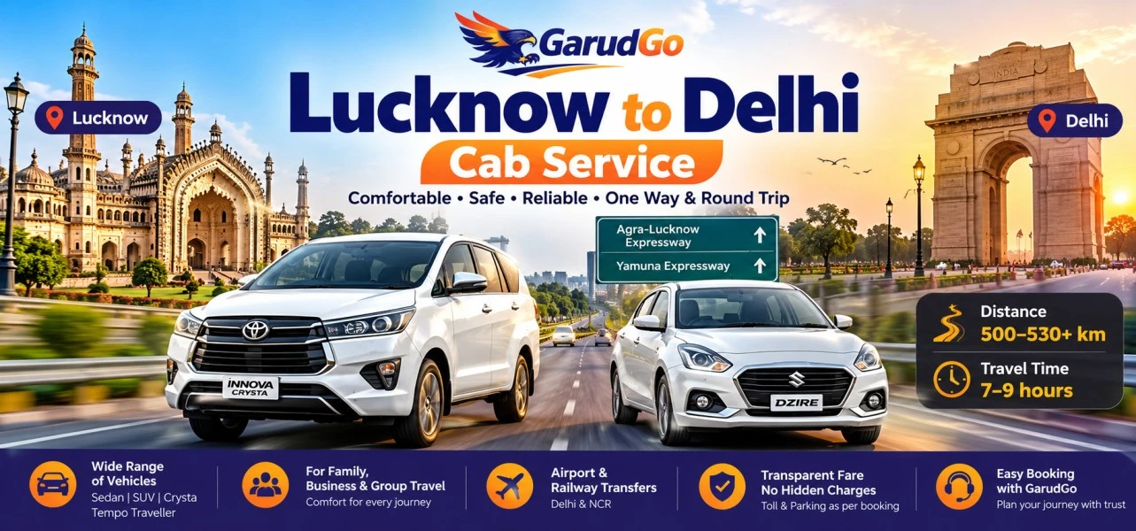 Lucknow to Delhi cab