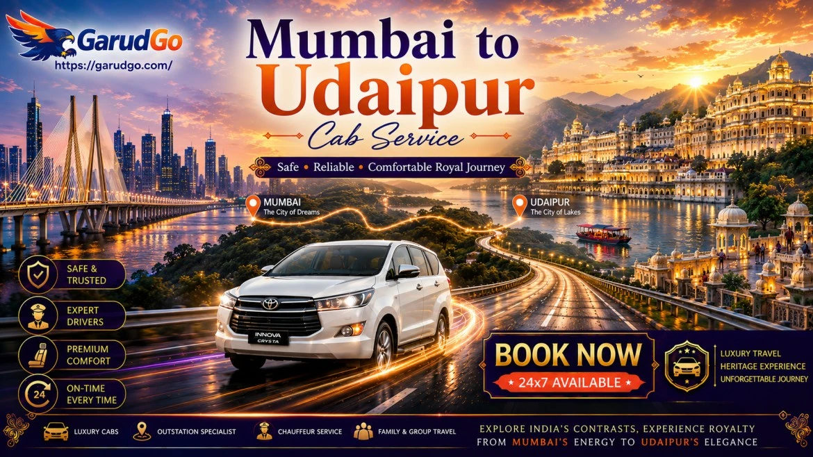 Mumbai to Udaipur Cab Service