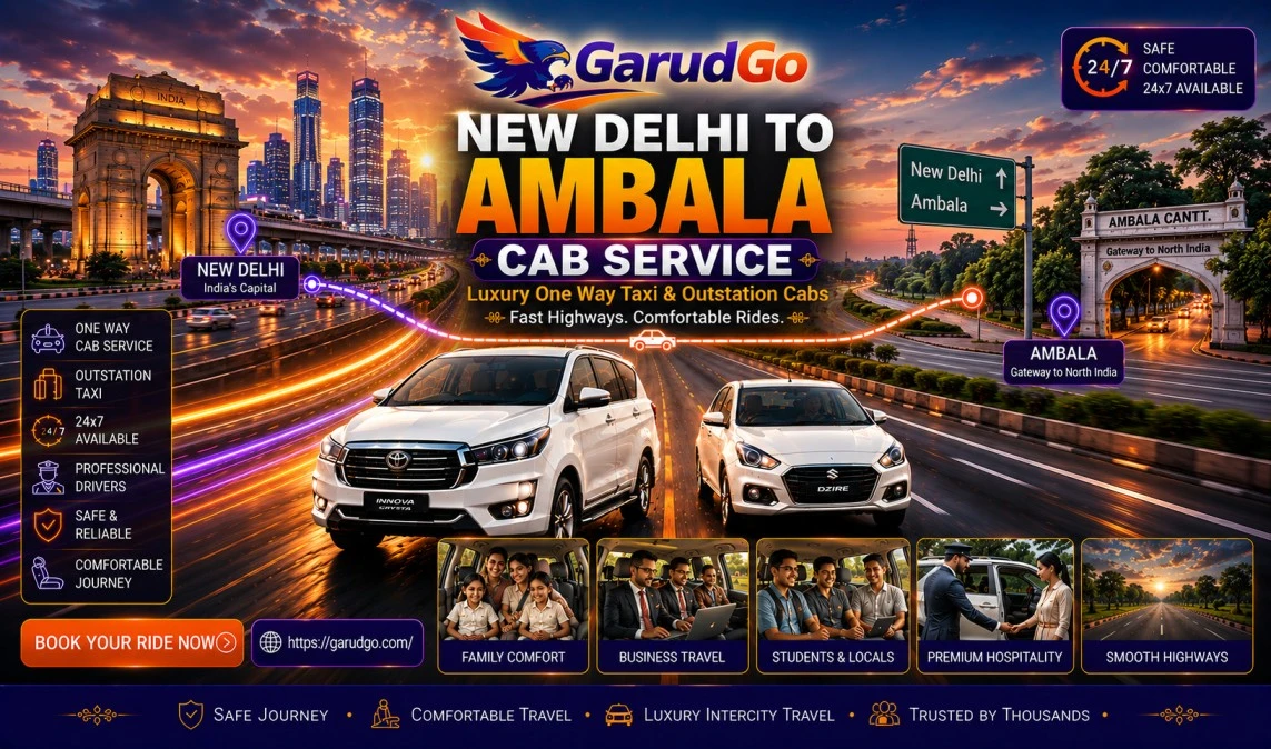 New Delhi to Ambala Cab Service