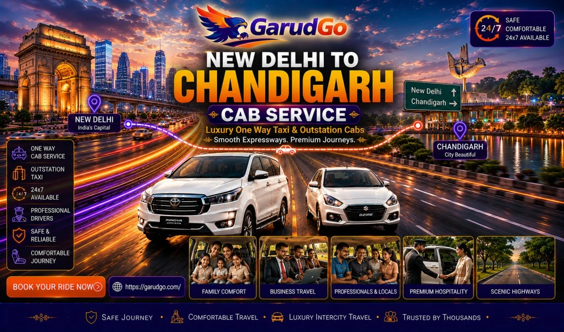 New Delhi to Chandigarh Cab Service