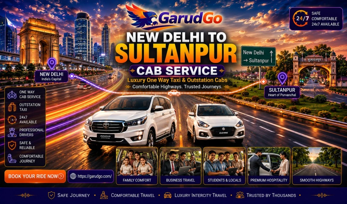 New Delhi to Sultanpur Cab Service