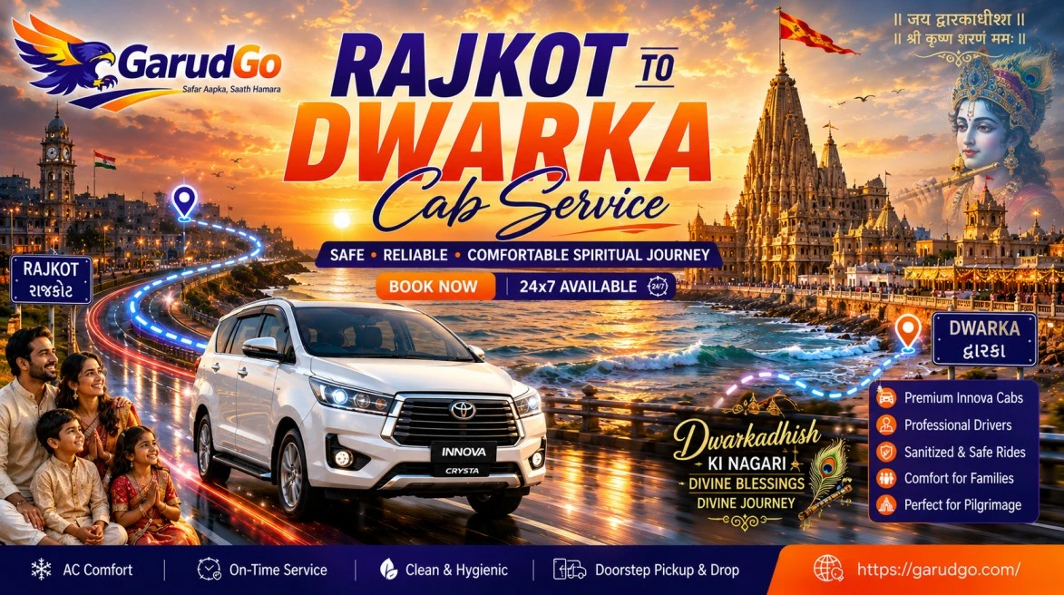 Rajkot to Dwarka Cab Service