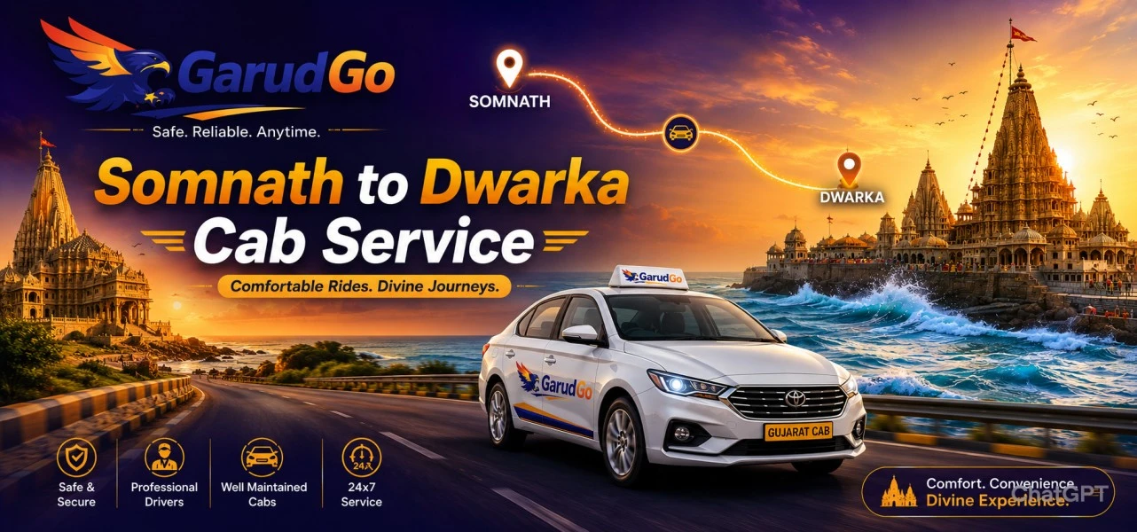 Somnath to Dwarka Cab Service