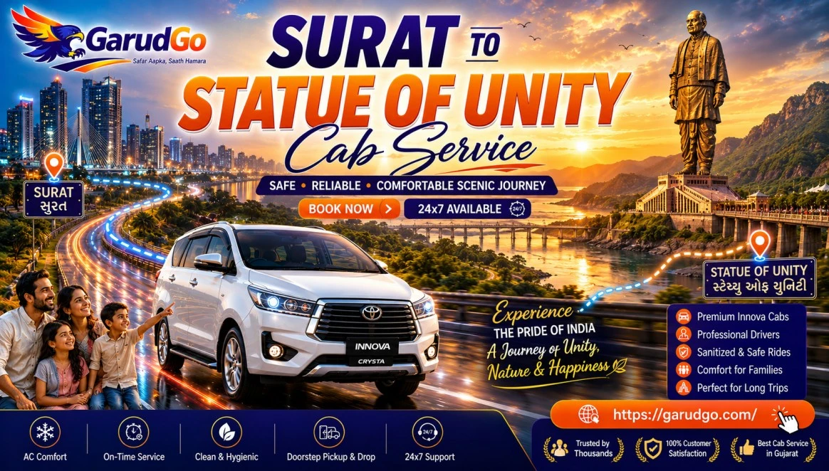 Surat to Statue Of Unity Cab Service