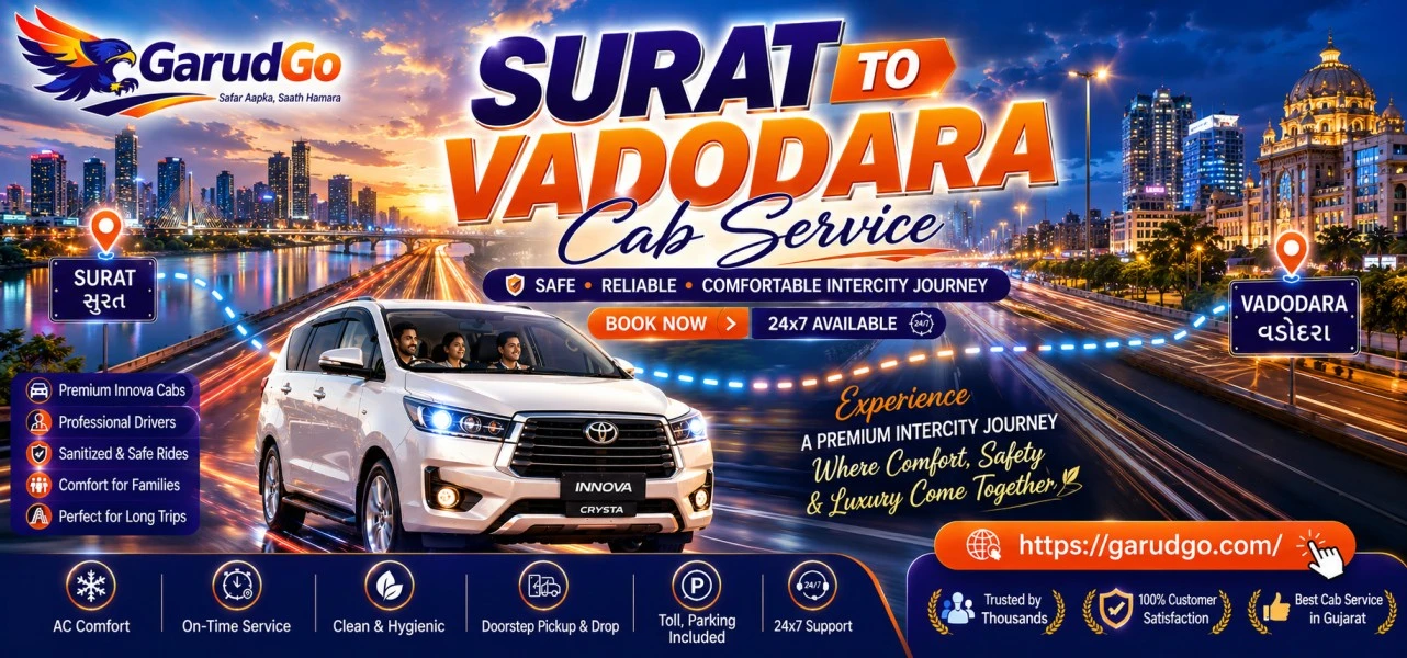 Surat to Vadodara Cab Service