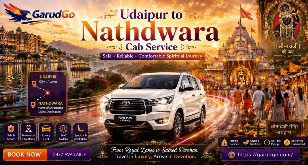Udaipur to Nathdwara Cab Service