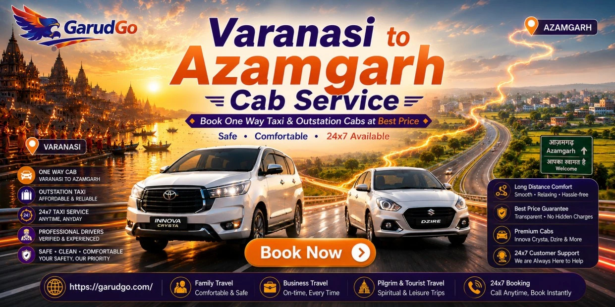 Varanasi to Azamgarh Cab Service