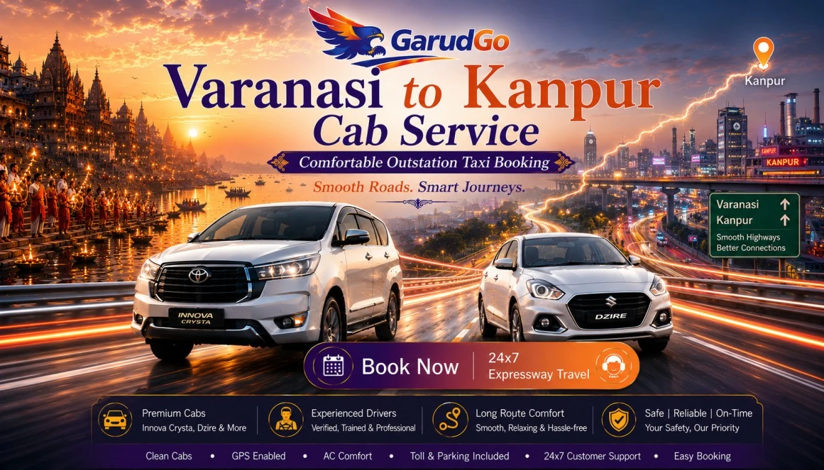 Varanasi to Kanpur Cab Service