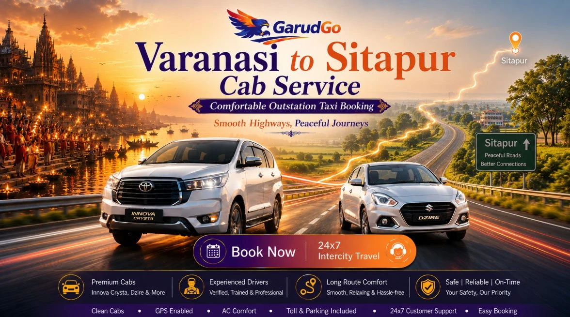 Varanasi to Sitapur Cab Service